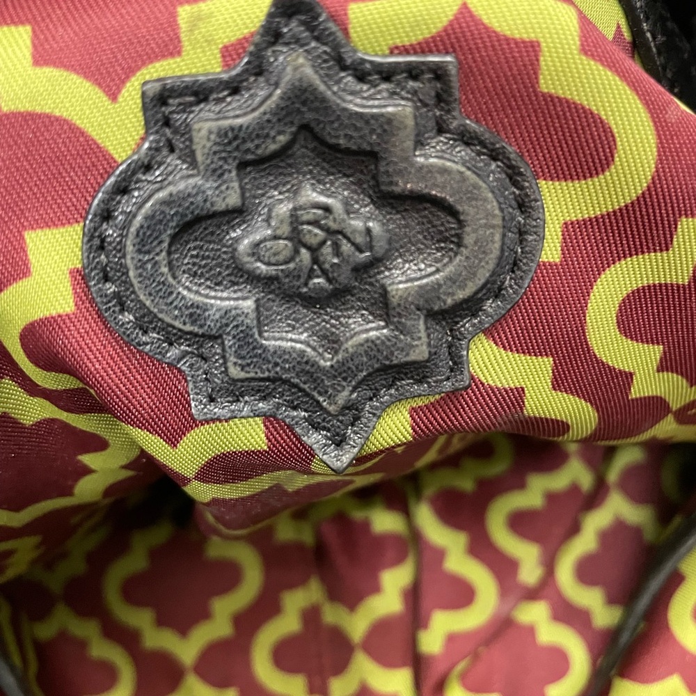 orYANY Black Leather Shoulder Bag with Gold Accents - Picture 7 of 11